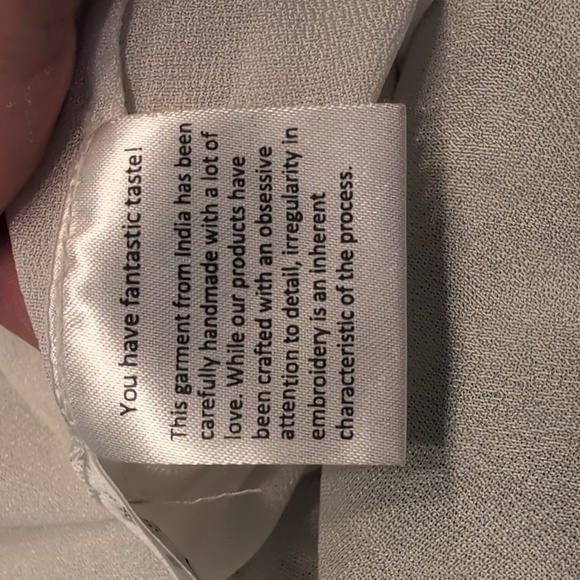 ROCOCO SAND Crinkle Chiffon Long Sleeve Faux Wrap Floral Ruffle Dress Size Small - Picture 7 of 8